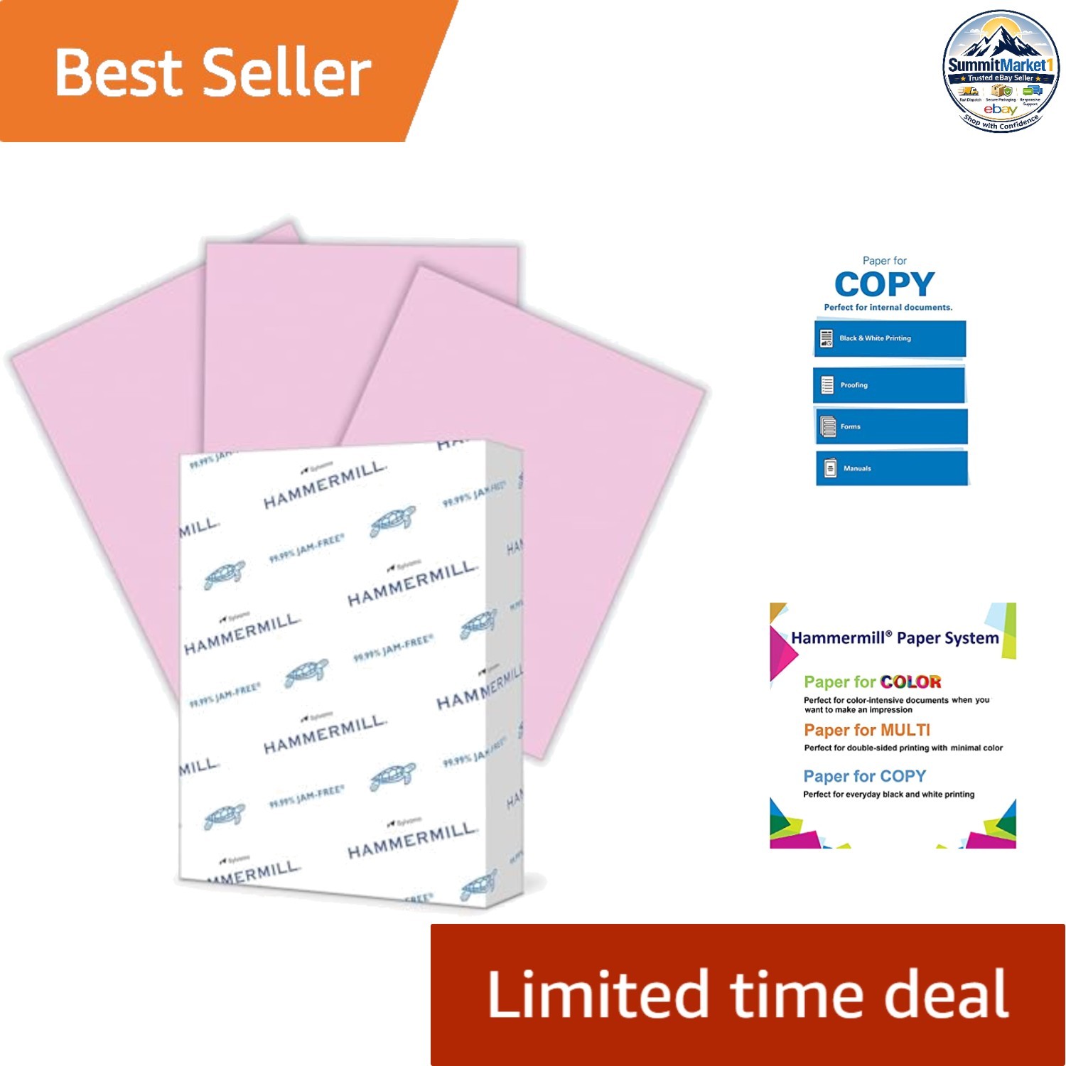 Colored Printer Paper 8.5 x 11 in Lilac 1 Ream 500 Sheets 20 lb Pastel