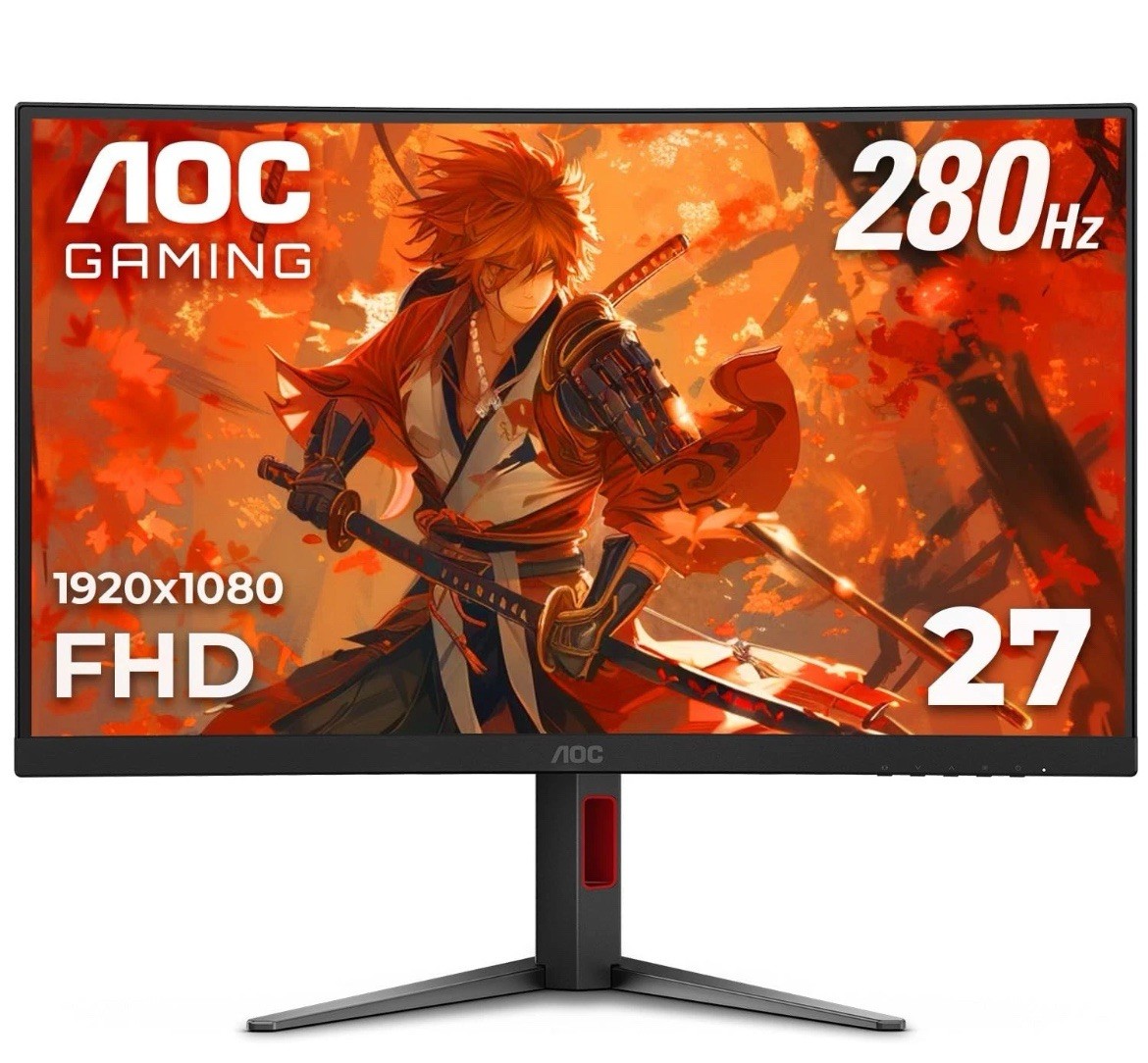 AOC C27G4H2 27" Curved Gaming Monitor, FHD 1920x1080 1500R