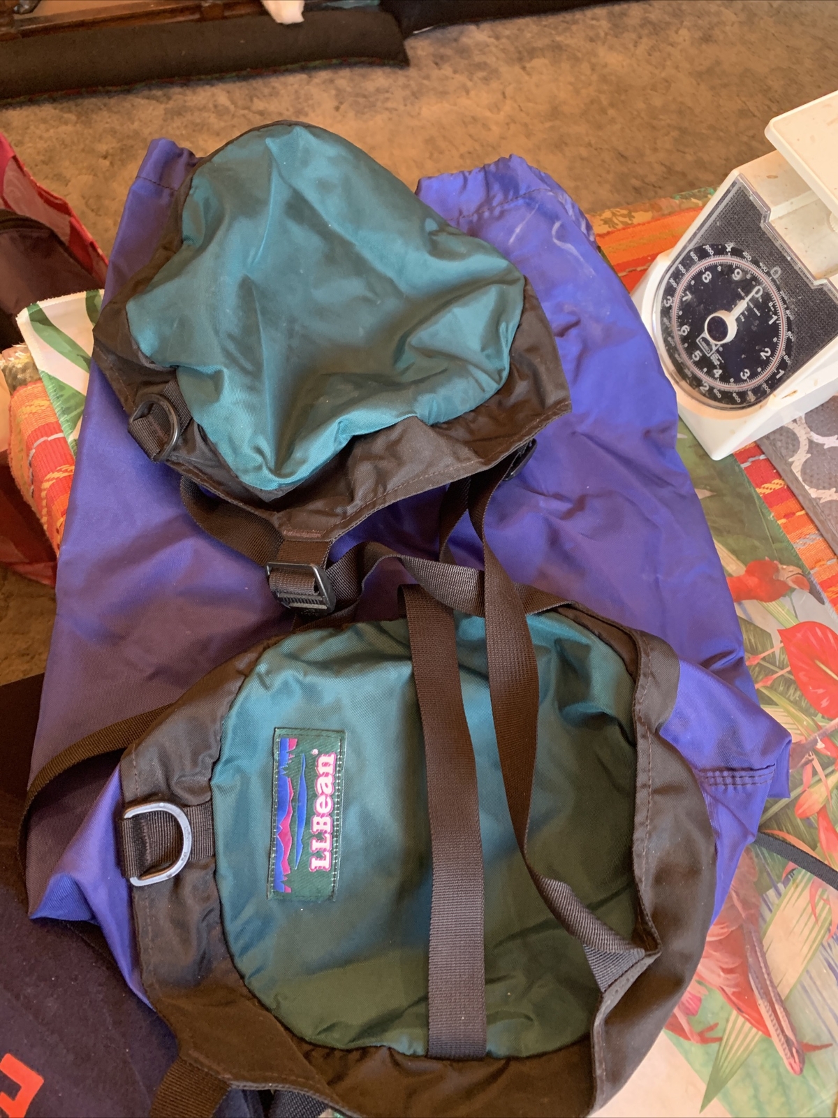 LL Bean Stuff Compression Sack Purple Teal Black