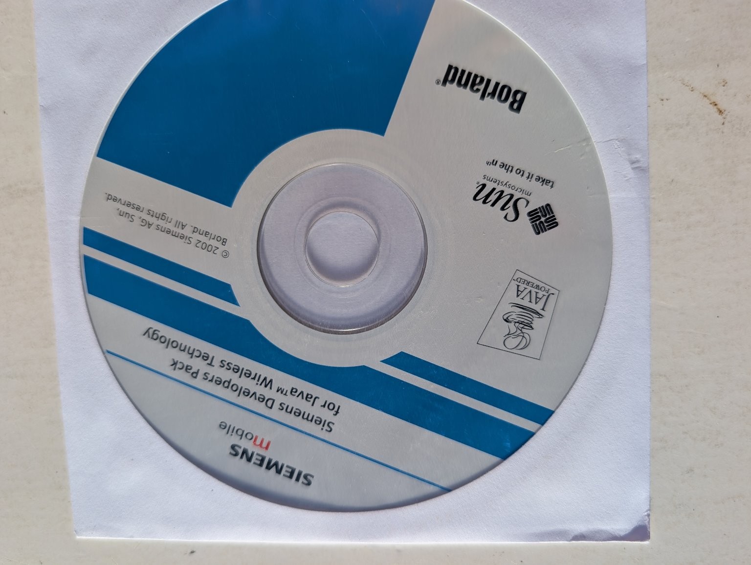 Siemens Developers Pack Java Wireless Technology Software CD 2002 Borland Sun