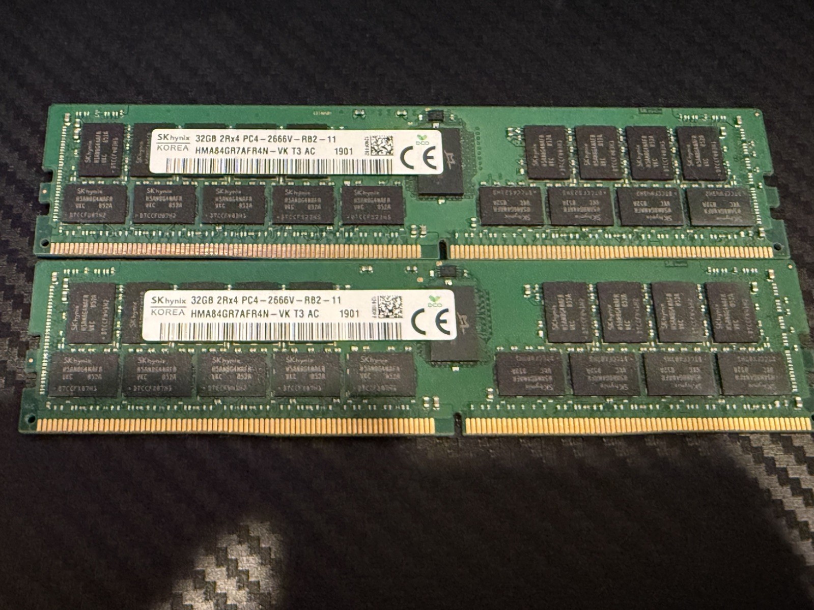 SK Hynix 64GB (2x32GB) 2Rx4 PC4-2666V DDR4 ECC REG RDIMM HMA84GR7AFR4N-VK