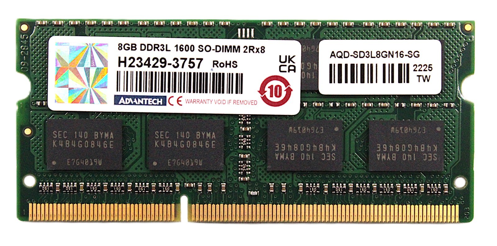 (LOT OF 116)  Advantech 8GB PC3L-12800 DDR3L 1600 SODIMM Memory