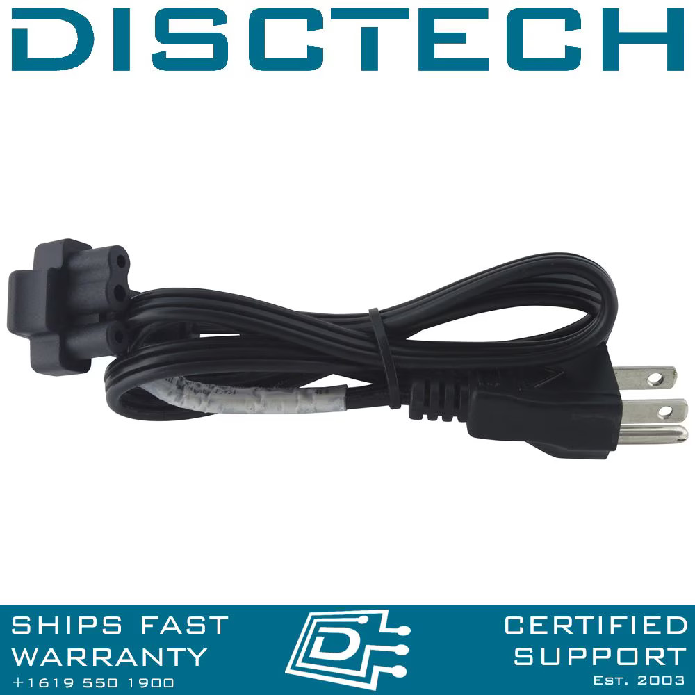 Dell F2951 / 0F2951 3-Prong Flat/Straight Power Cable 3ft / 91cm