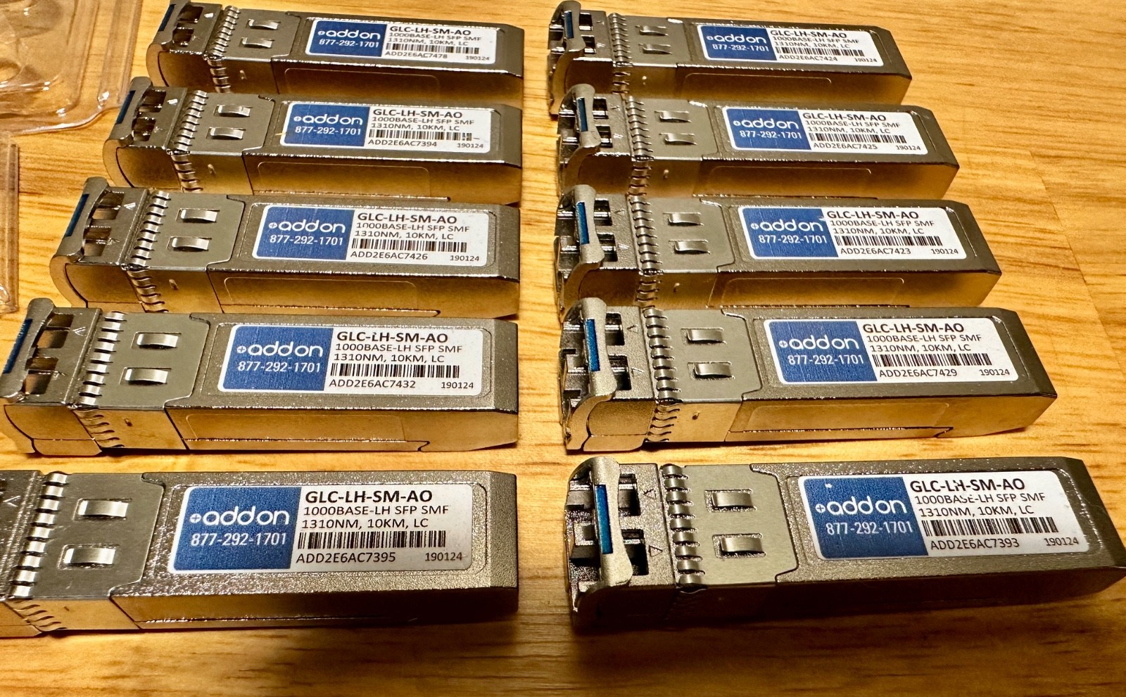 Addon GLC-LH-SM-AO Transceiver 1000BASE-LH SFP SMF for Cisco 10km, LOT of 13