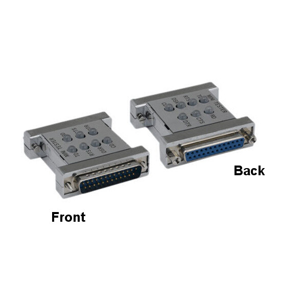 Kentek DB25 25 Pin Mini Tester Male/Female Troubleshoot/Diagnose Device RS-232