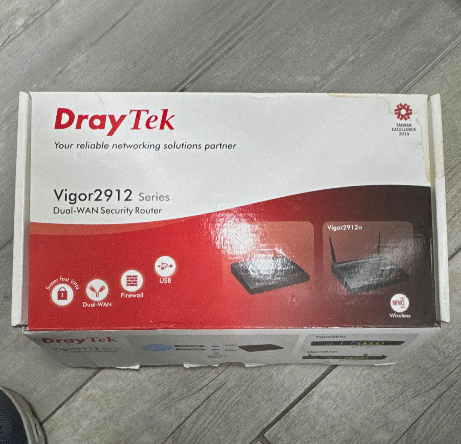 DrayTek Vigor2912 Dual-WAN Security Router 4-Port Gigabit WiFi 802.11n