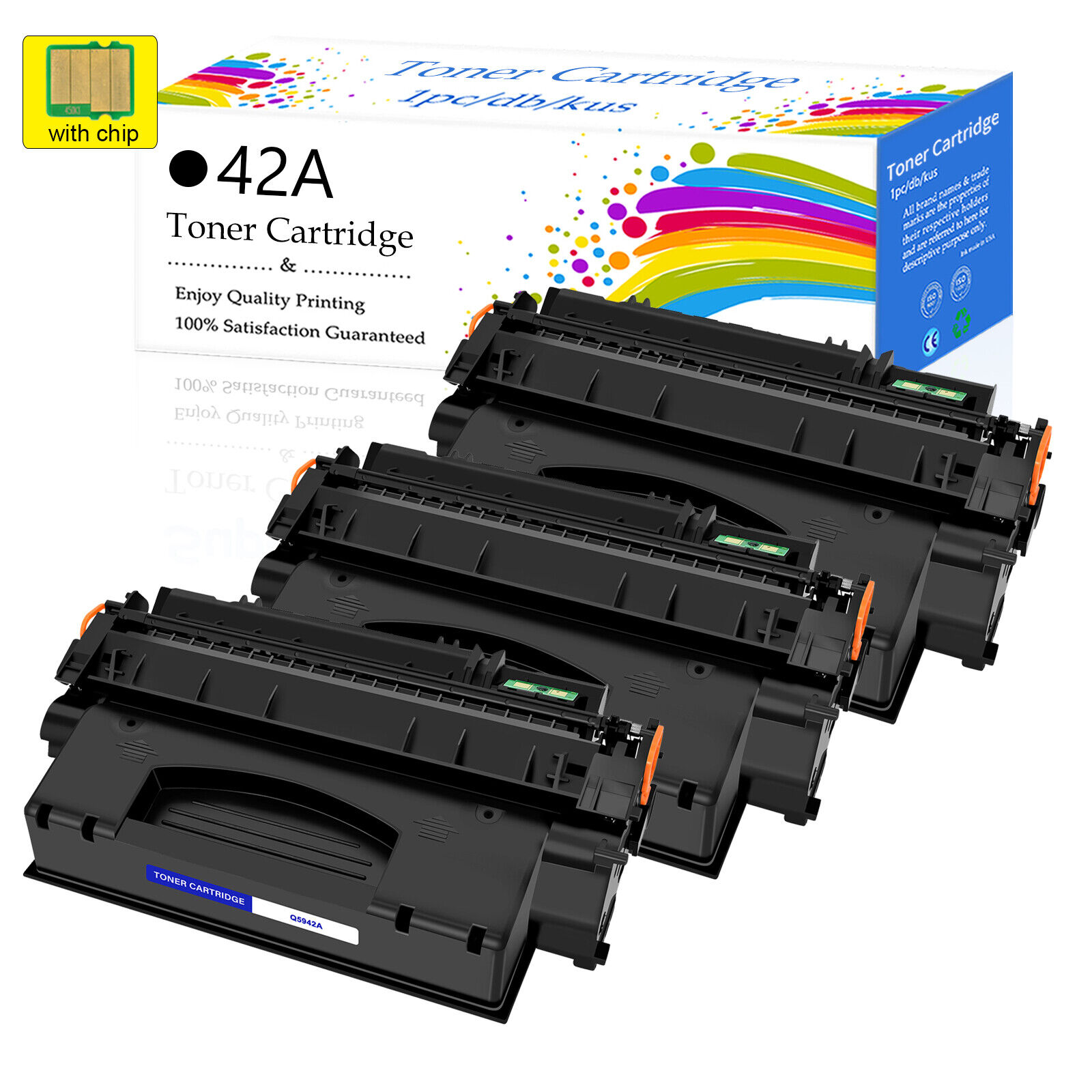 3PK Q5942A Toner Compatible With HP Q5942A 42A LaserJet 4250 4250tn 4200 4240