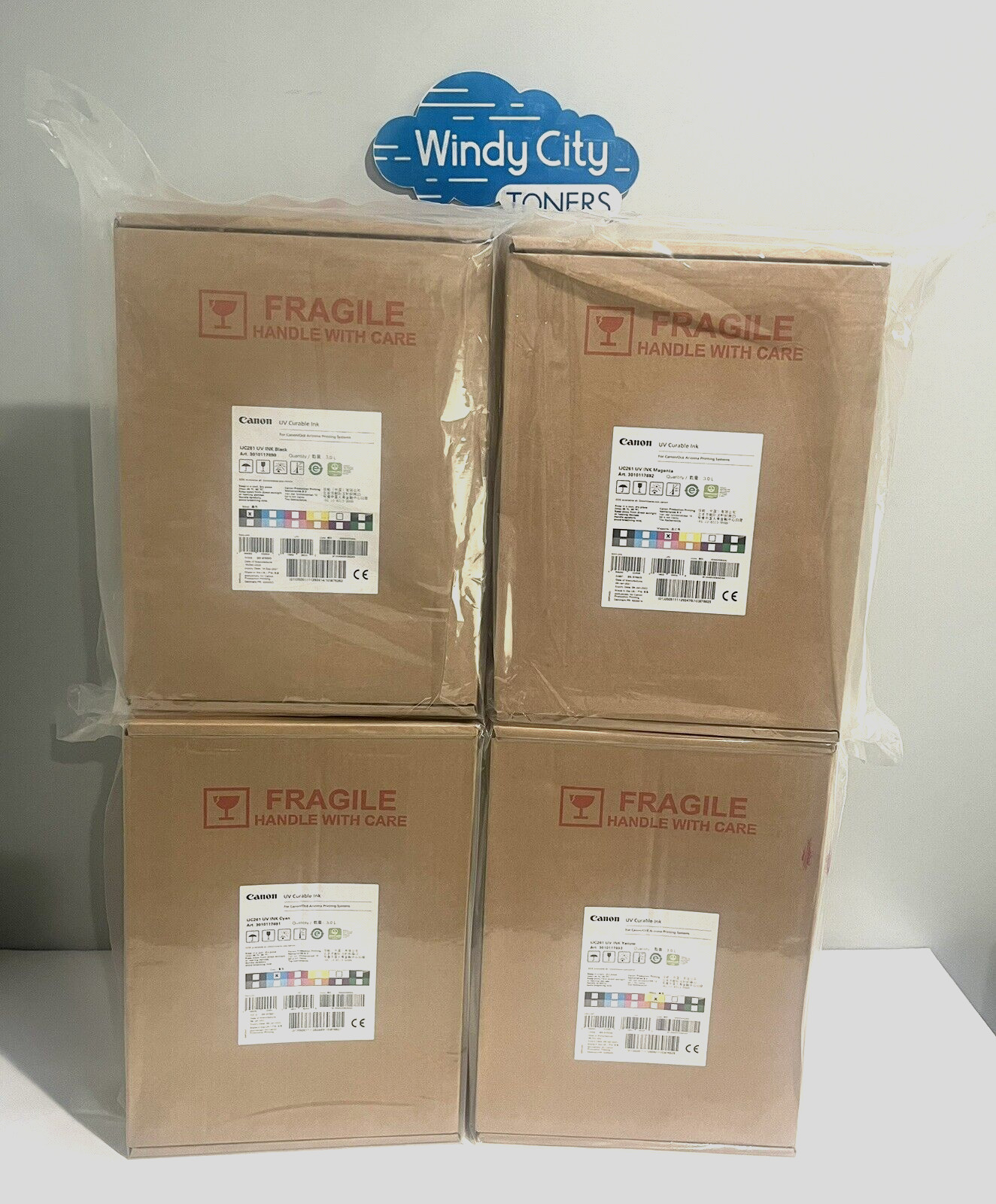 Canon ARIZONA IJC261 UV Inks Set 3.0 Liter Each 3010117690-91-92-93 For 6160 XTS