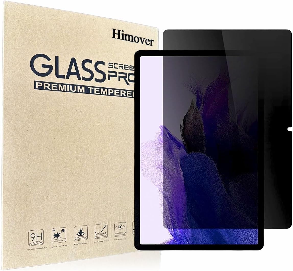 Samsung Galaxy Tab S10 FE/S9 FE Case with Anti-Spy Tempered Glass Film