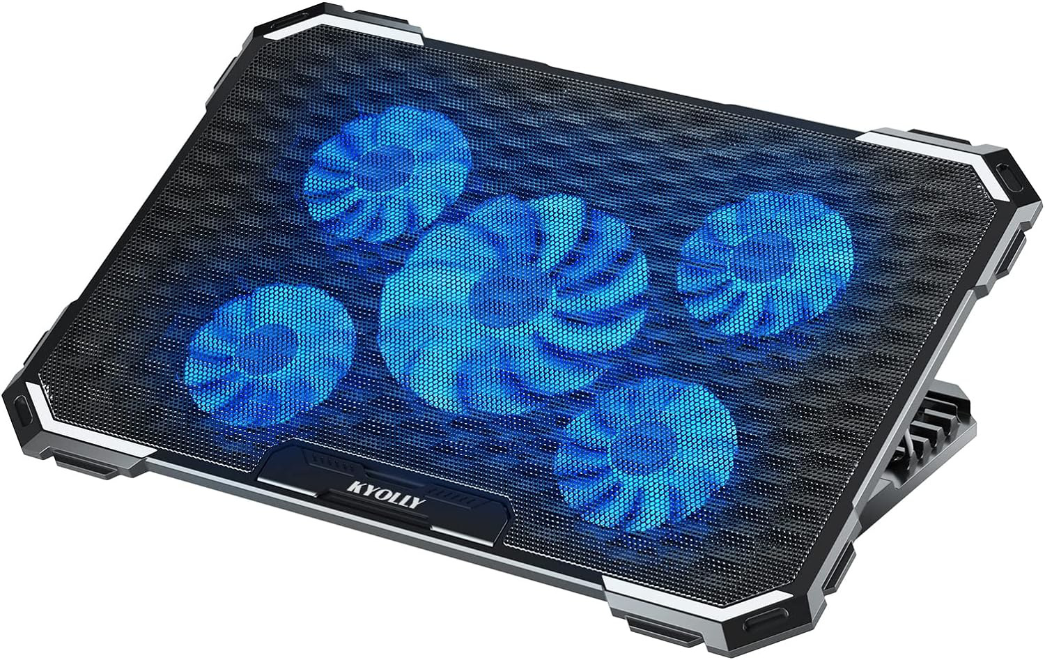 KYOLLY Upgrade Laptop Cooling Pad,Gaming Laptop Cooler with 5 Quiet Fans,2 USB 