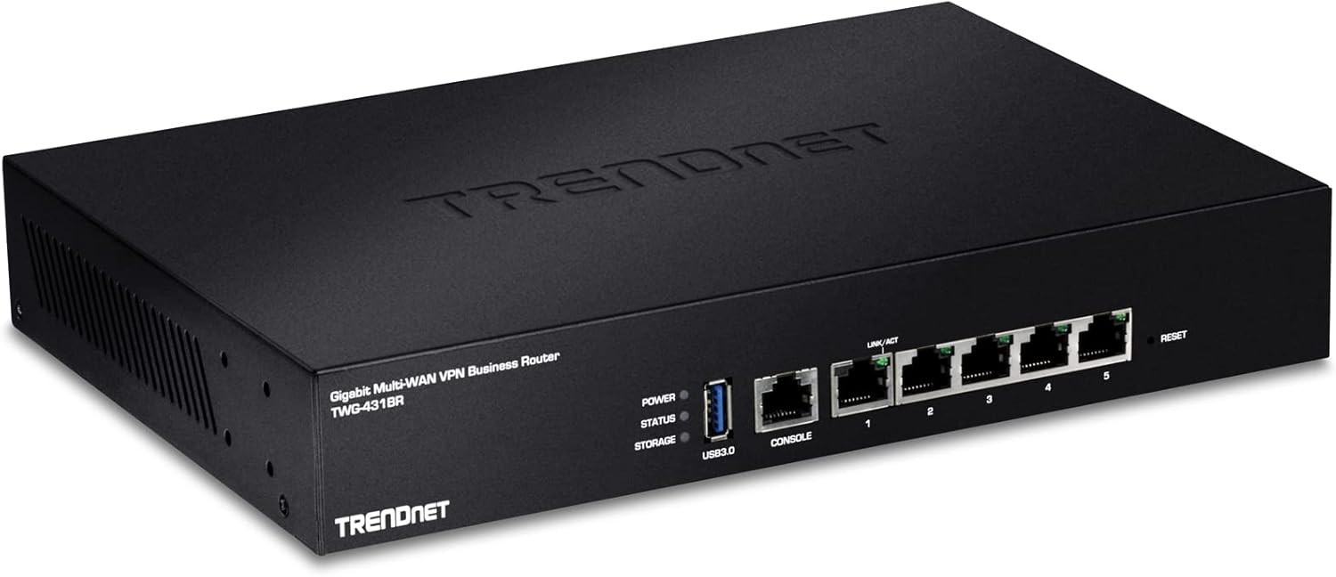 TRENDnet Gigabit Multi-Wan VPN Business Router Model TWG-431BR 5PORT - BRAND NEW