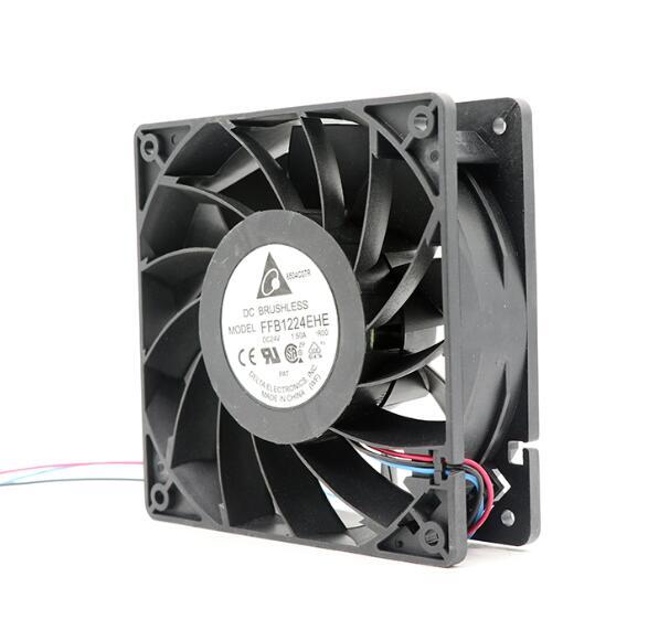 Delta Fan FFB1224EHE-R00 DC Fan Axial Ball Bearing 24V 1.5A 190CFM 59dB 12038