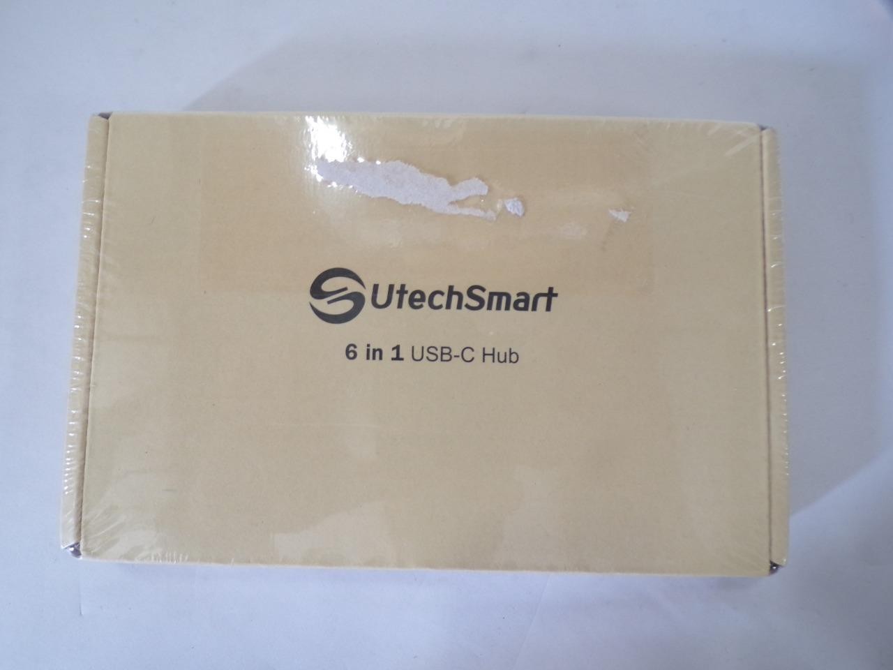 New UtechSmart 6-in-1 USB-C Hub UCN3273 Ethernet HDMI USB 3.0 PD Adapter (V5537)