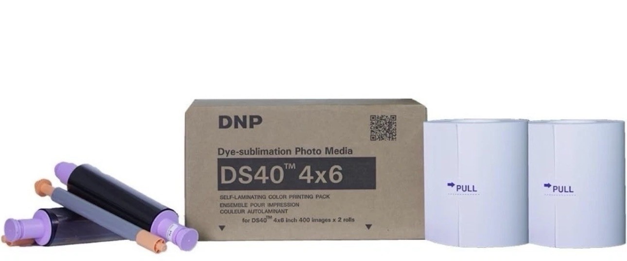 DNP DS40 4x6 Media Kit Photo Paper Ribbon 2 Rolls 800 Prints Total DS40PK46 NEW