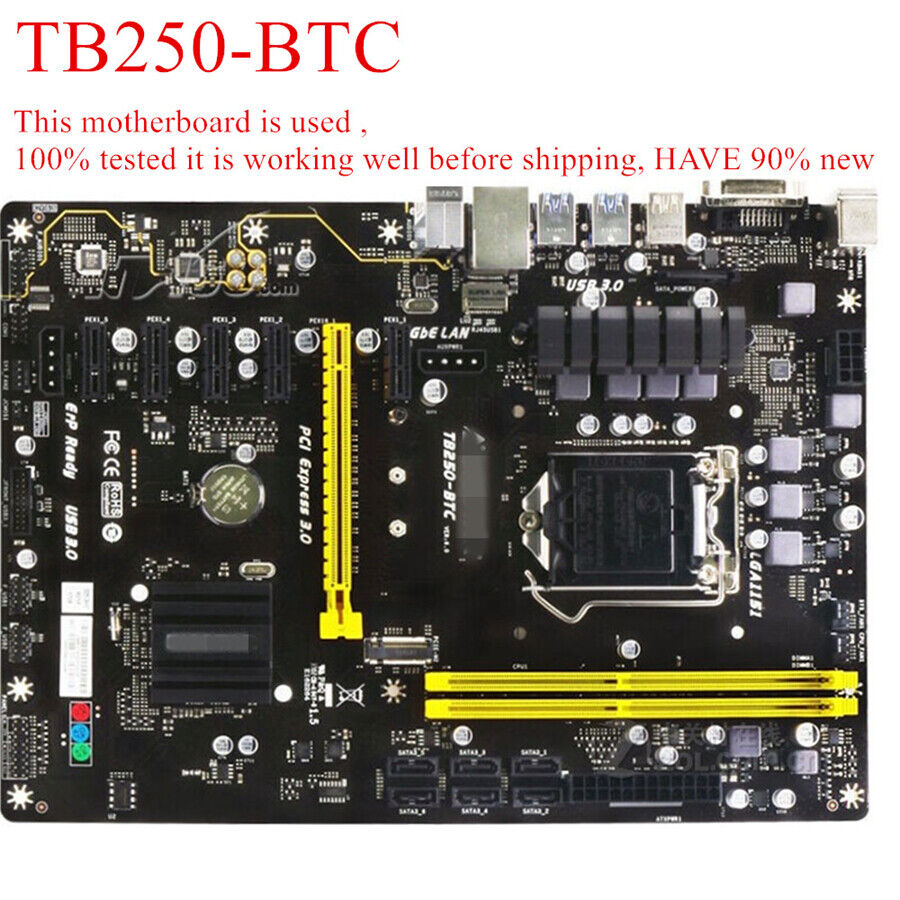 For BIOSTAR TB250-BTC Mining motherboard DDR4 for intel Desktop Motherboard Used