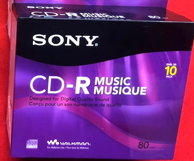 Sony 10 Pack CD-R Audio Blank 80 Minutes Brand New Sealed