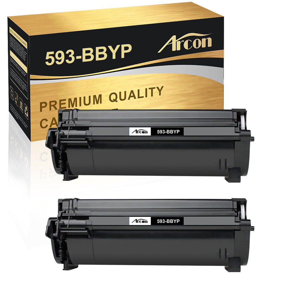 2PK High Yield 593-BBYP Toner Cartridge For Dell Laser S2830dn S2830 Printer