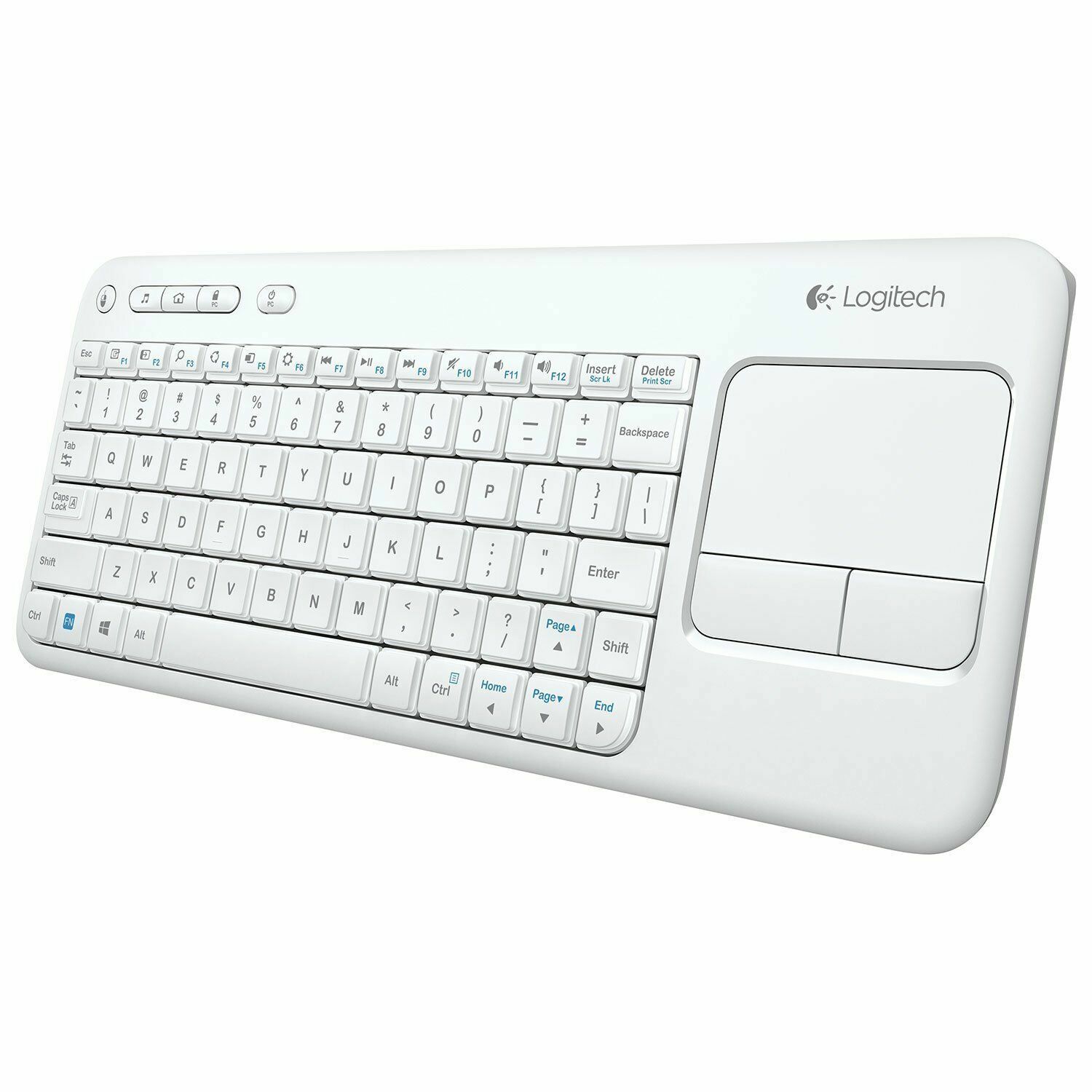 Logitech Wireless Touch Keyboard K400 With Built-In Touchpad (White) 