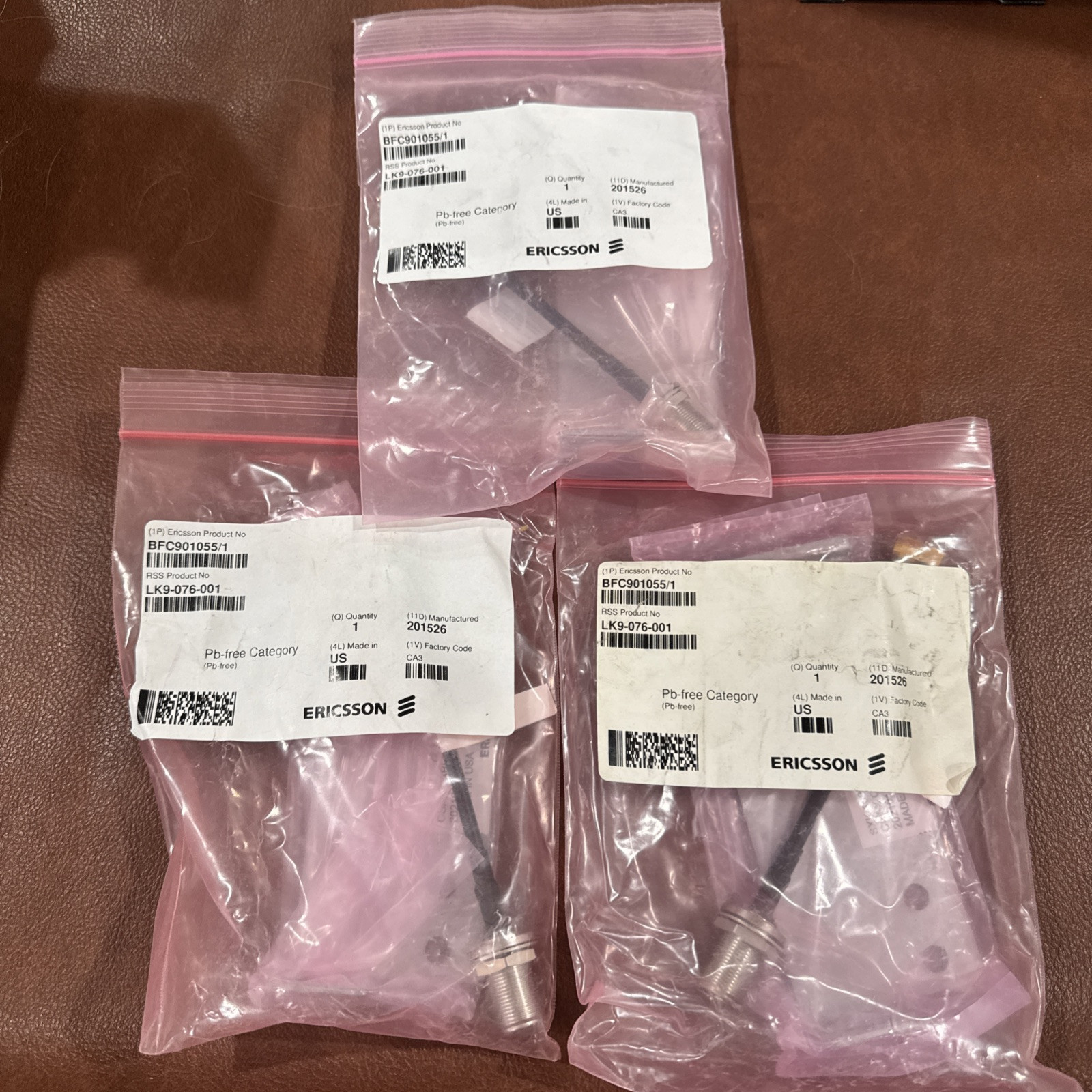 3x Ericsson BFC901055/1 Coax Cable Bracket Kit RSS LK9-076-001 #B-35