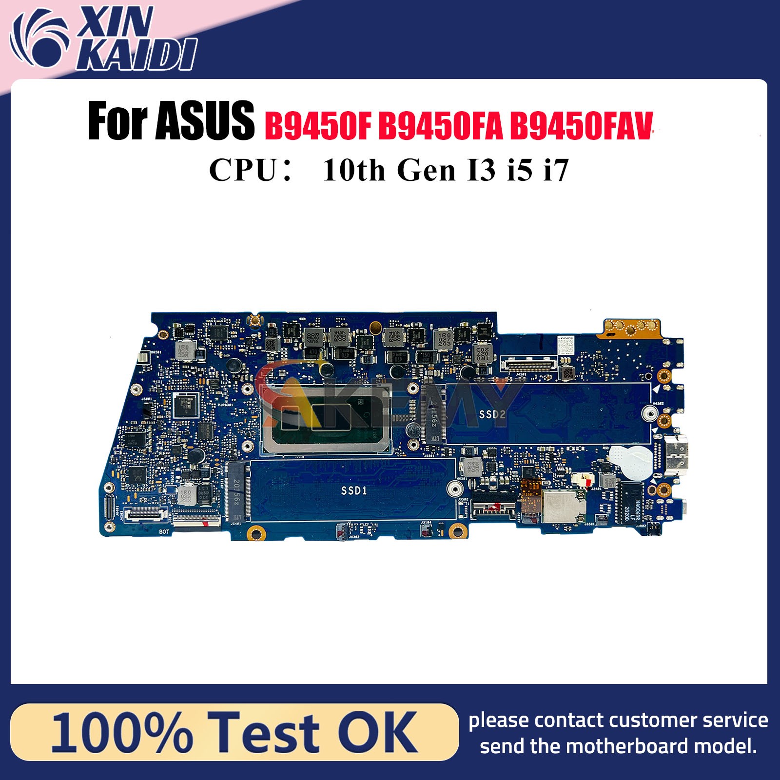 B9450FA Laptop Motherboard For ASUS B9450FAV Mainboard W/ i3 i5 i7 CPU tests OK