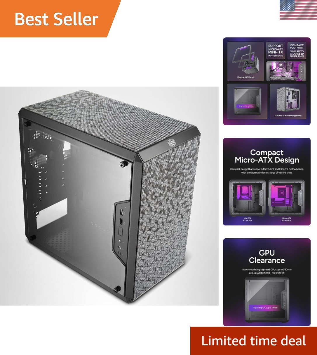 MasterBox Q300L Micro-ATX PC Case – Elegant Compact Design with Optimal Cooling