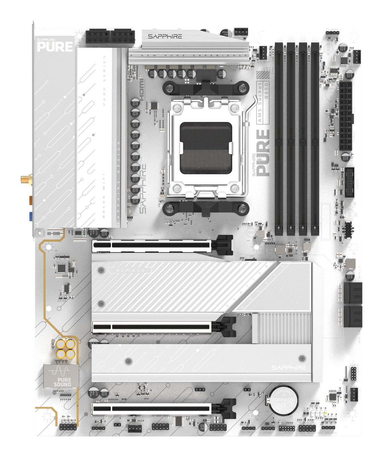 Sapphire PURE B850A WIFI 7 AMD B850 Socket AM5 ATX