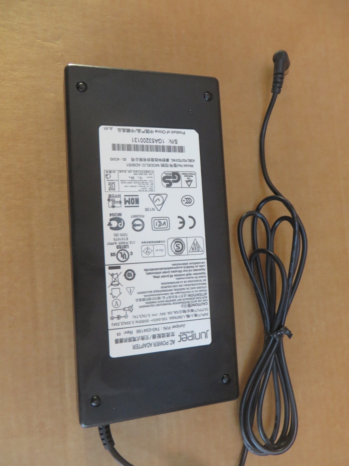 Juniper 740-034156 54V AC Power Adapter ACBEL AD9051