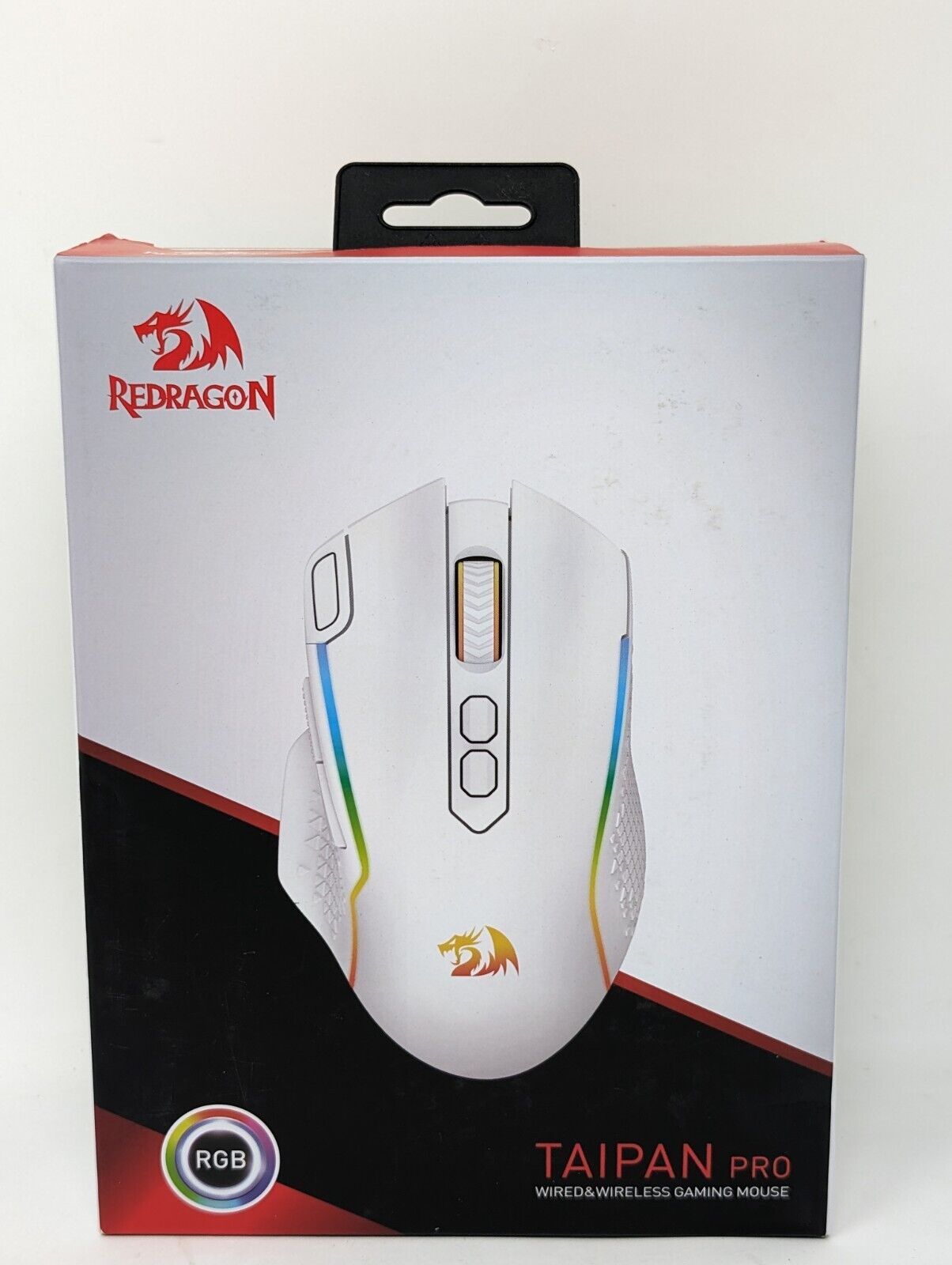 RED DRAGON TAIPAN PRO M810W Wired And Wireless Gaming Mouse White - NEW