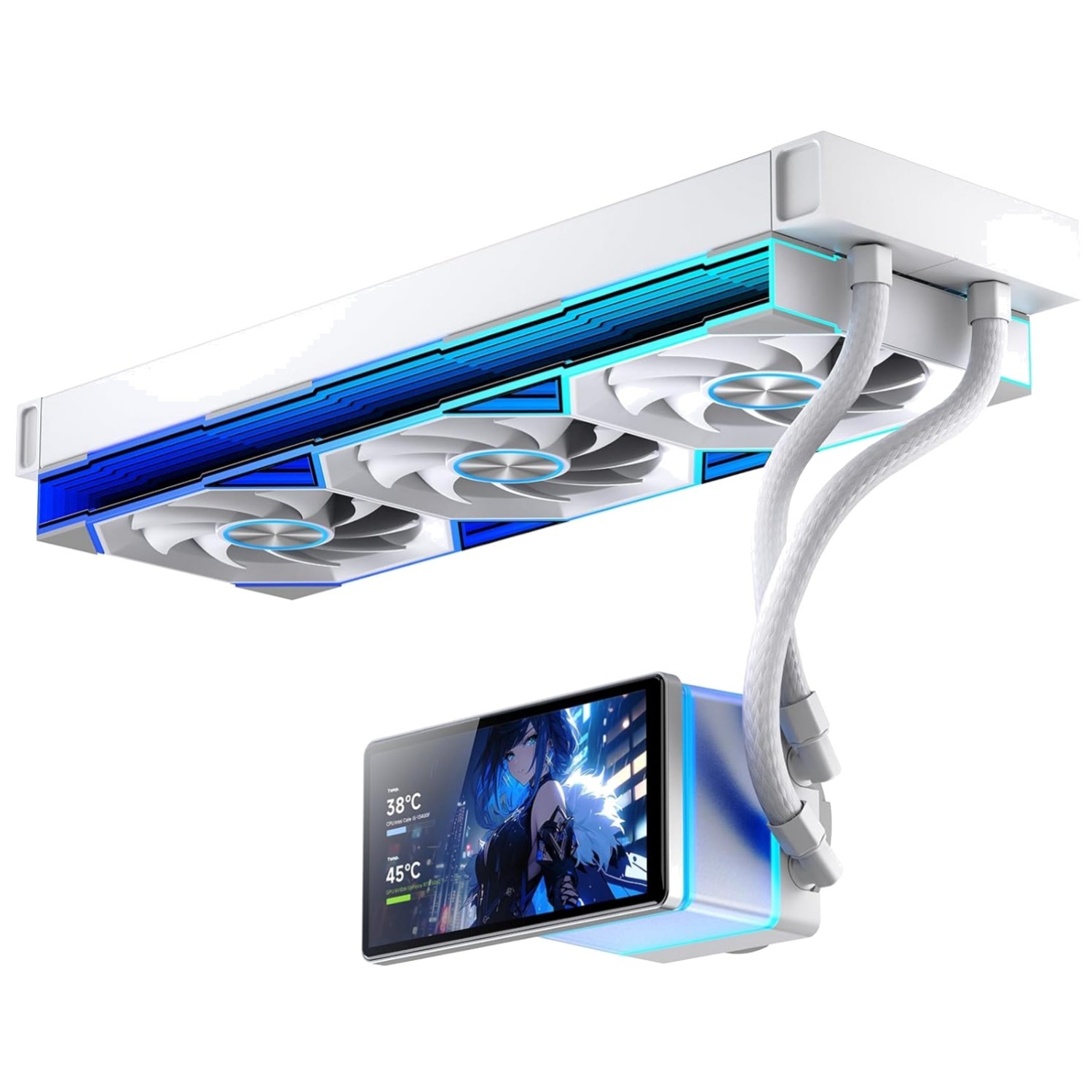 Efficient 360mm Liquid Cooling AIO - Customizable LCD Screen & Silent Operation