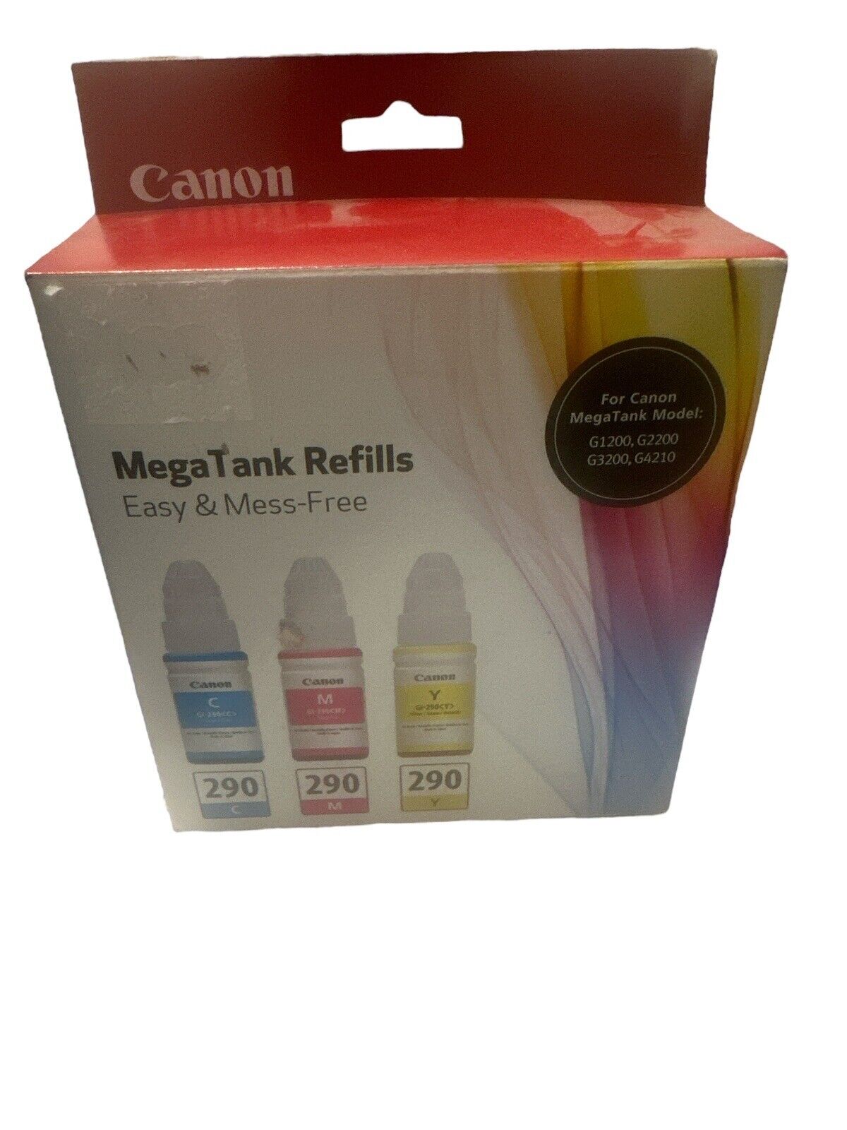 Genuine New Canon GI-290 Mega Tank Refills Ink Bottles Cyan Magenta & Yellow