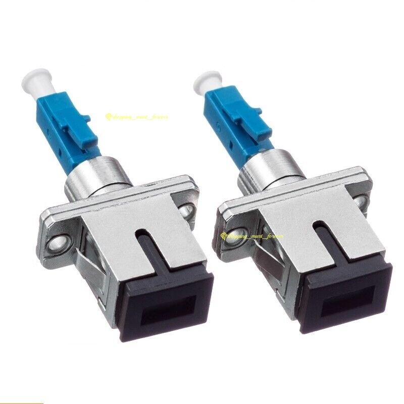 2pcs LC Male SC Female Adapter PC Single Mode MM Connector for Module & Jumper