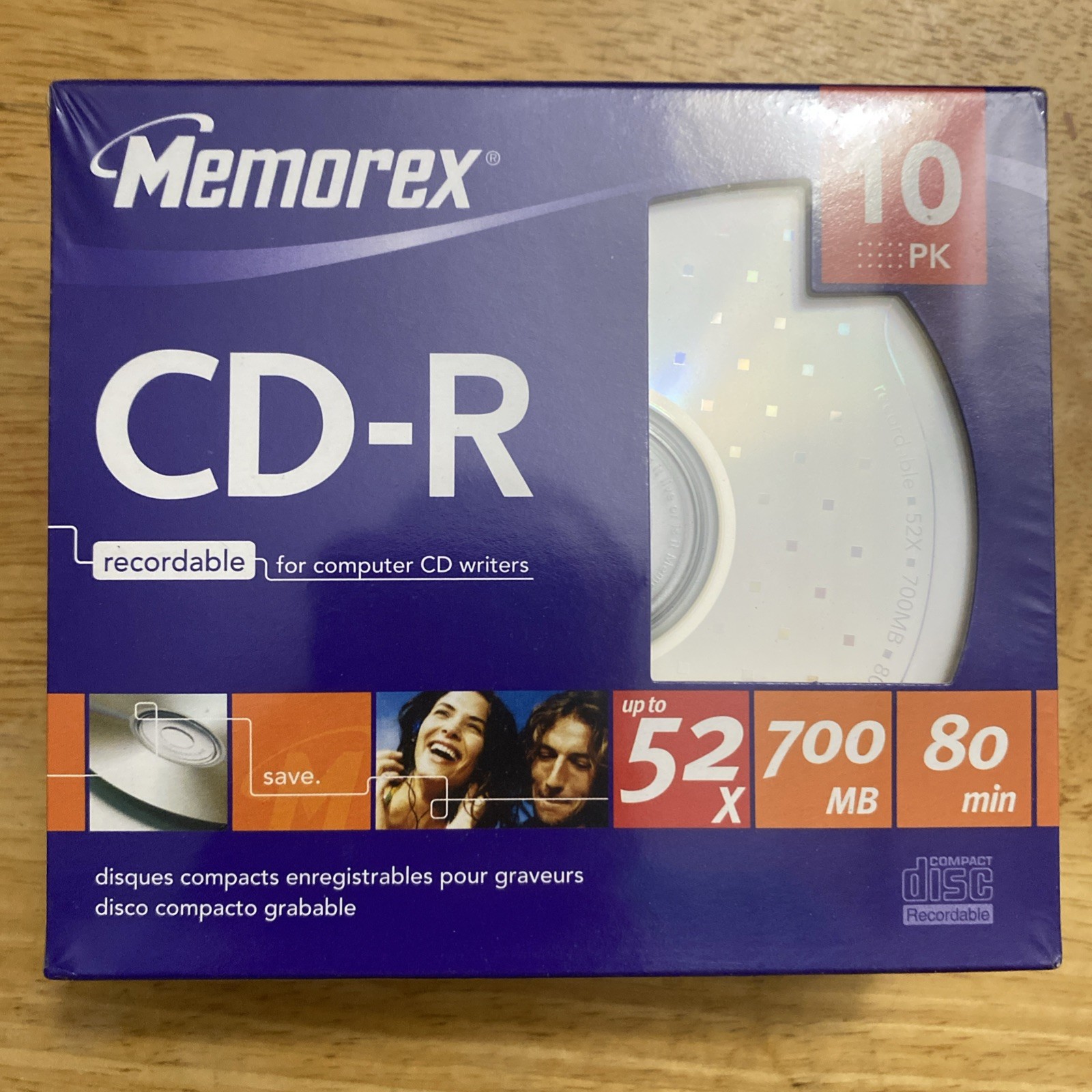 Memorex CD-R 52x 700MB/80 Minutes/10 Pack/BRAND NEW SEALED