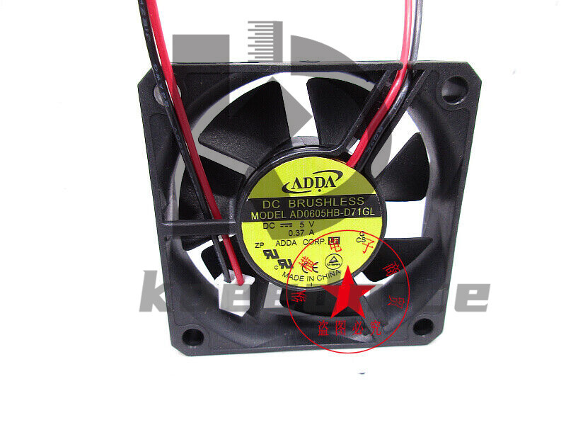 New ADDA AD0605HB-D71GL 6015 DC5V 0.37A 6CM switch cooling fan