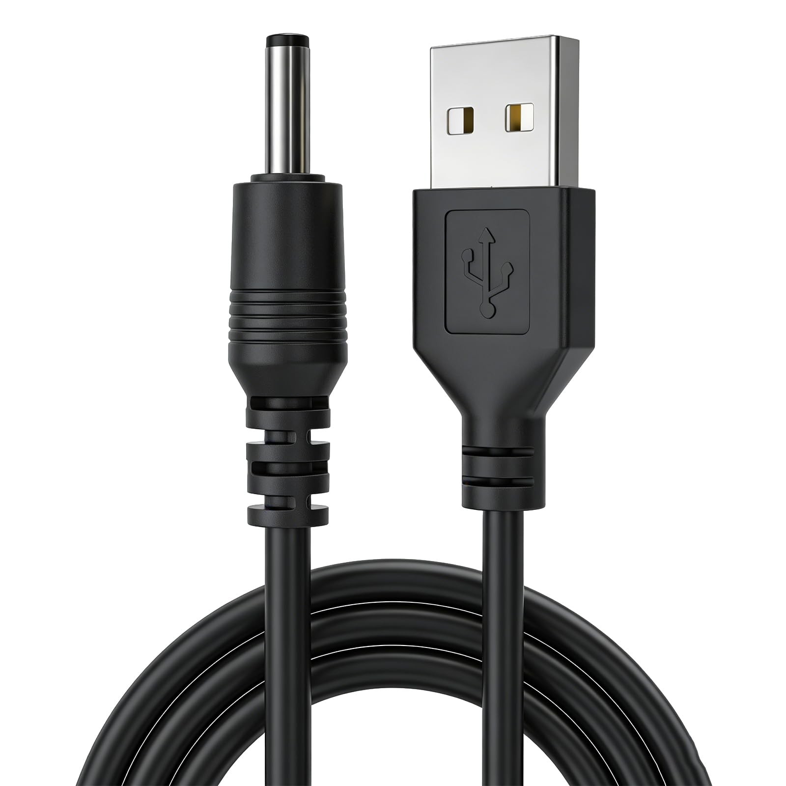 NSGWKZD 5V DC Power Cord, USB to 3.5mm x 1.35mm Round Barrel Charger Black 