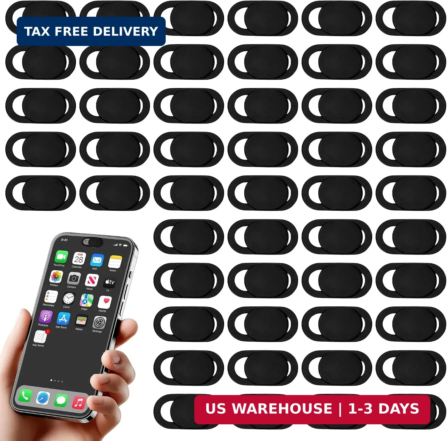 50 Pcs Webcam Cover Slide, Ultra-Thin Cell Phone Camera Cover