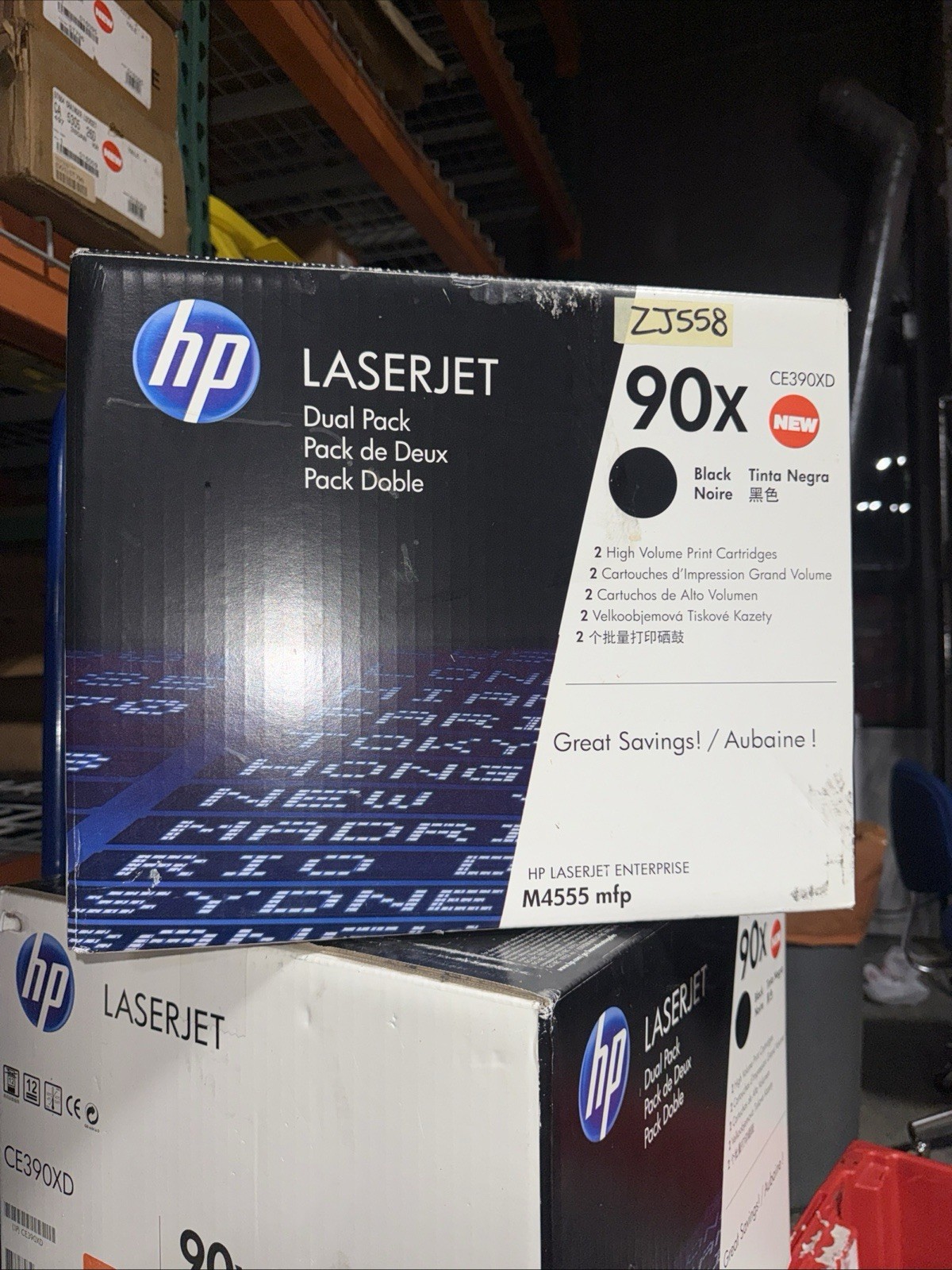 HP 90X LaserJet High-Yield Black Toner Cartridge - Pack of 2 New Open Box