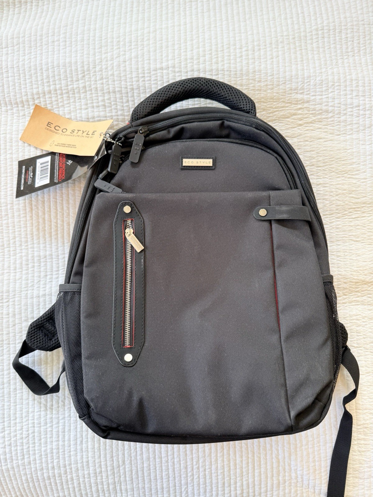 NEW Eco Style Pro Tech Lap Top/Backpack Bag Black Check Point Friendly