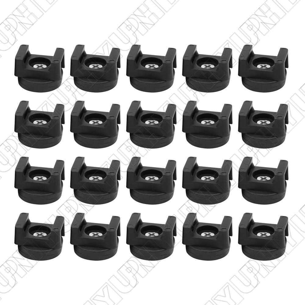 20x Black Magnetic Cable Zip Tie Base Cable Ties Mount Wire Clip Management Base