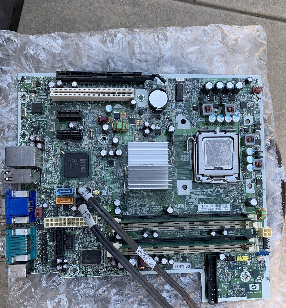 Working Hp Computer Mother PCB BOARD  With Memory + CPU Mpu  If36a