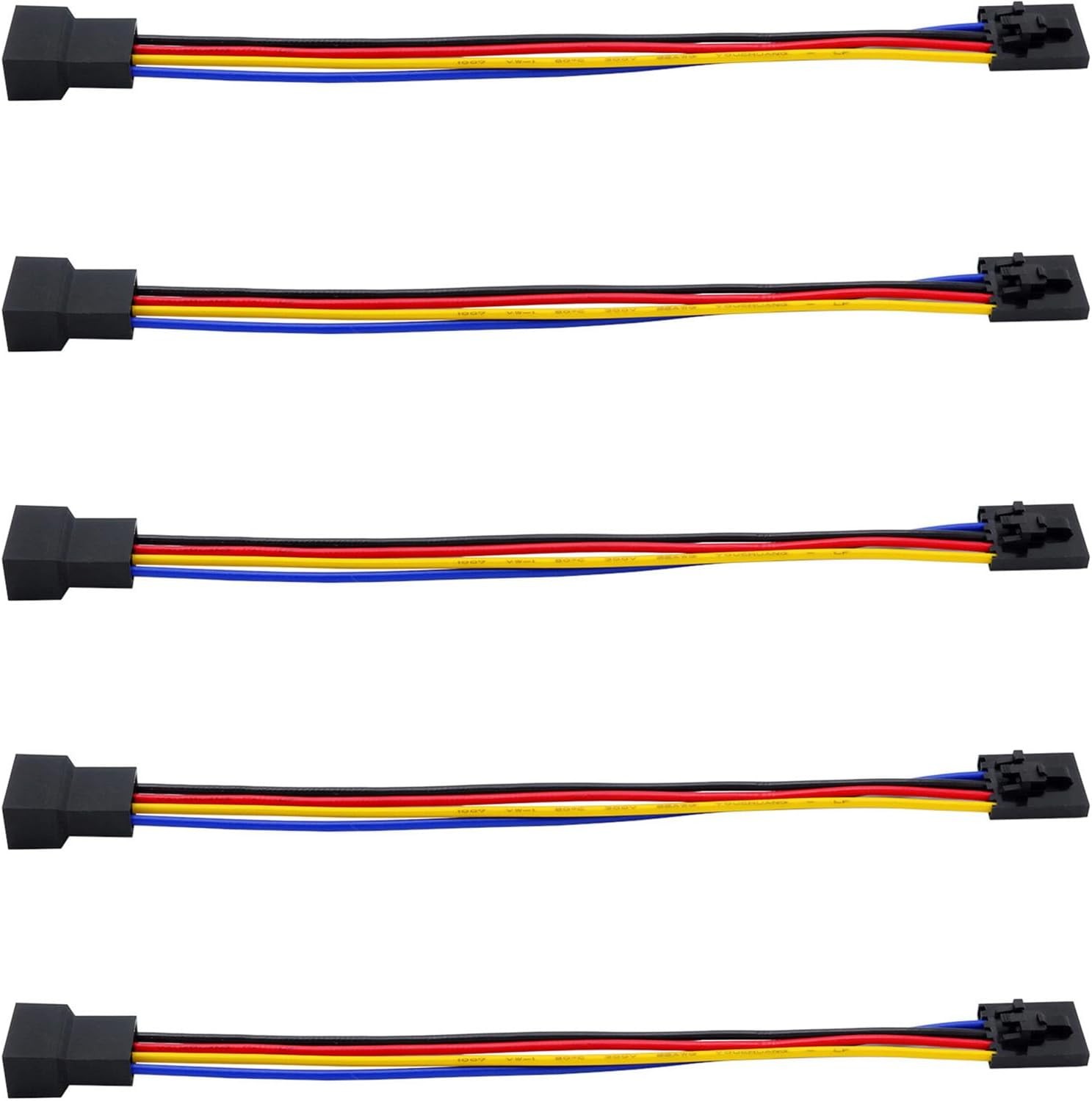 5Pcs 5Pin to 4Pin PWM Fan Adapter Cable PC CPU Connector Motherboard 17cm