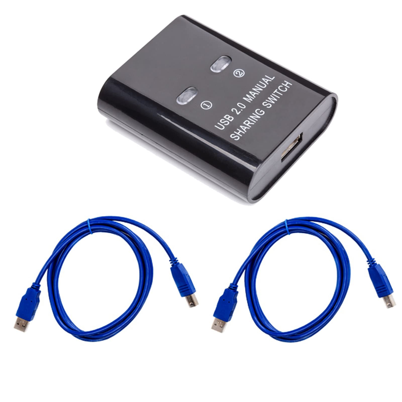 Printer Sharing Switch, Manual Switcher Adapter, 2 Computer Share 1 Printer S...