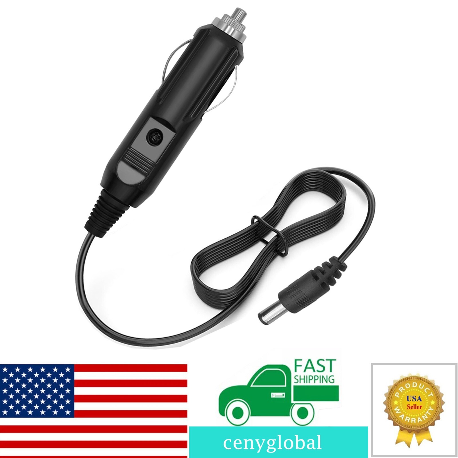 Car DC Adapter For Boifun Portable DVD Player 12V 1.5A Auto Power Supply Charger