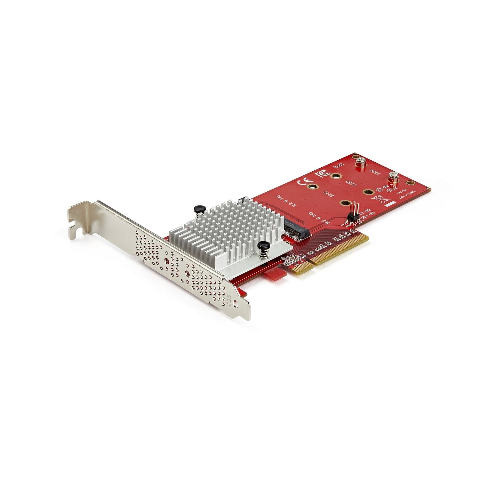 StarTech.com Dual M.2 PCIe SSD Adapter Card - x8 / x16 Dual NVMe or AHCI M.2 ...