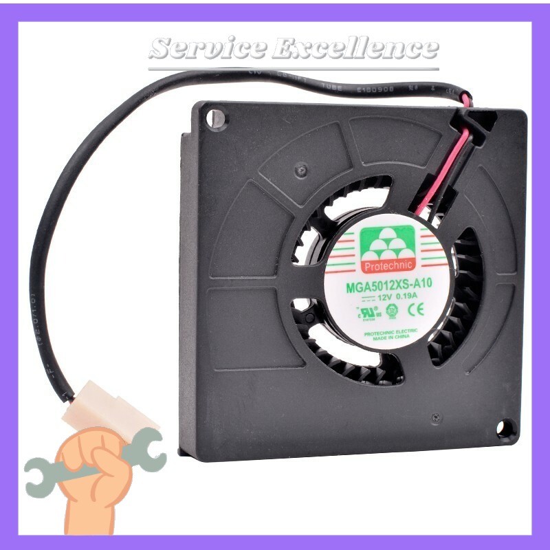 Protechnic MGA5012XS-A10 Blower Server Cooling Fan DC 12V 0.19A 2Pin 5.5x5.5x1cm