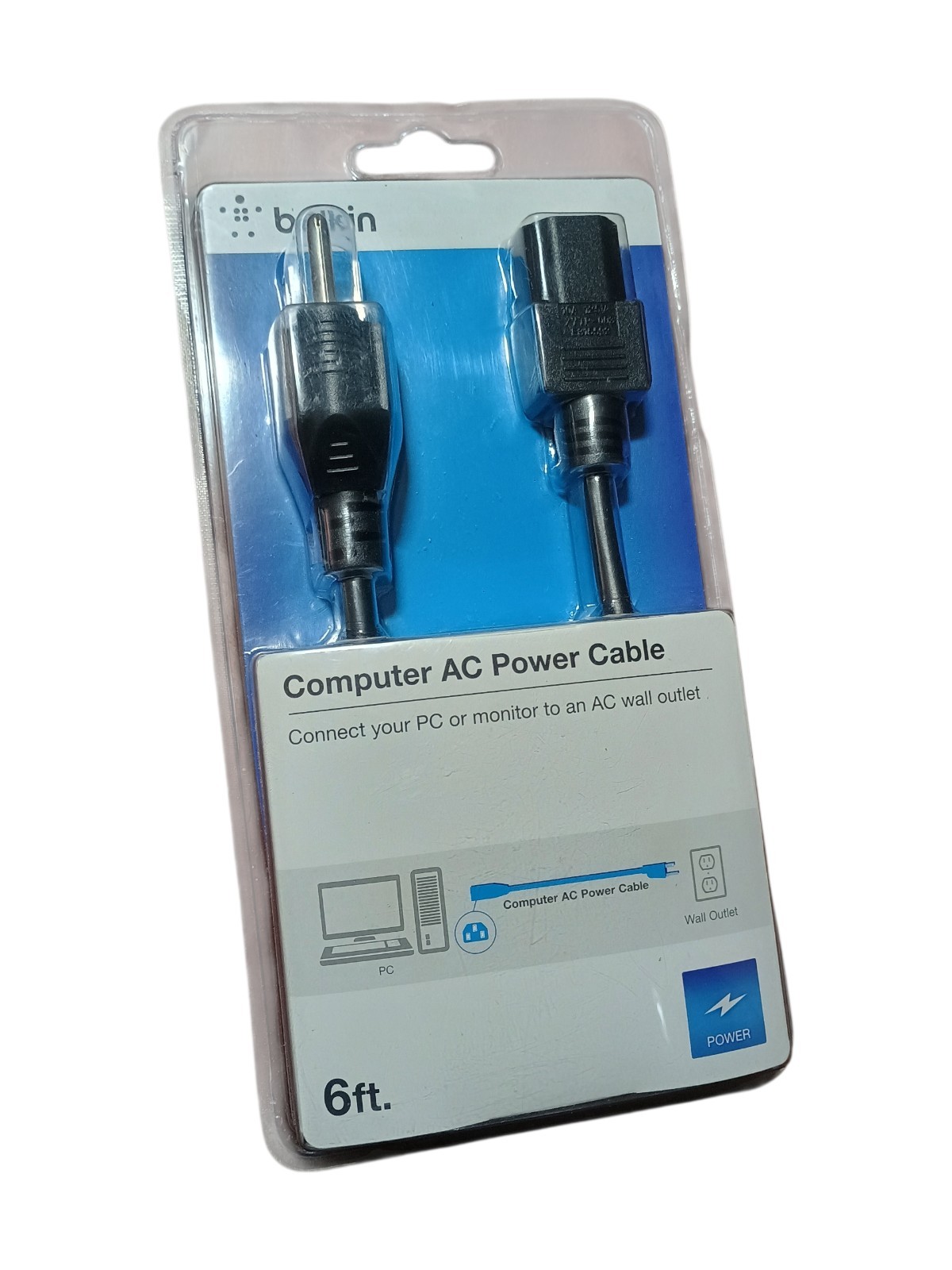 Belkin F3A201-06 Computer AC Power Cable - 6ft - BLK |  