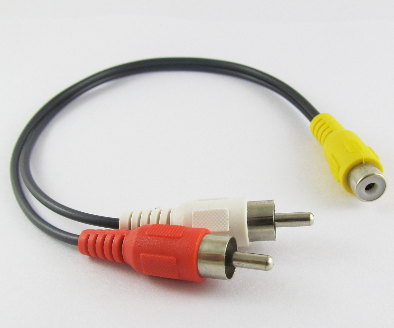 10x Audio Video AV Adapter Cable 1 RCA Female to 2 RCA Male Plug Y Splitter 28CM