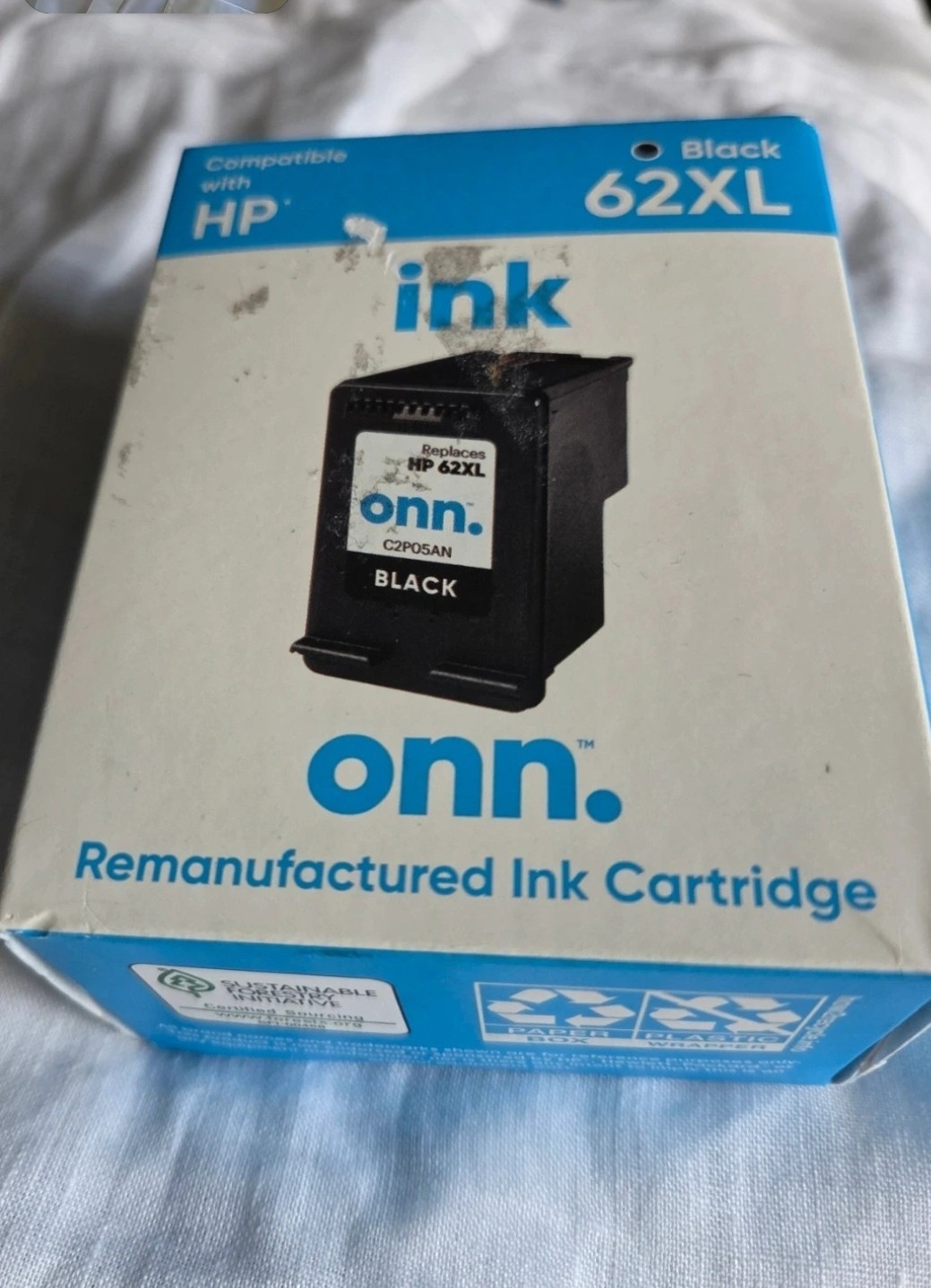 ONN Ink Black 62 XL HP Ink Cartridge Reman