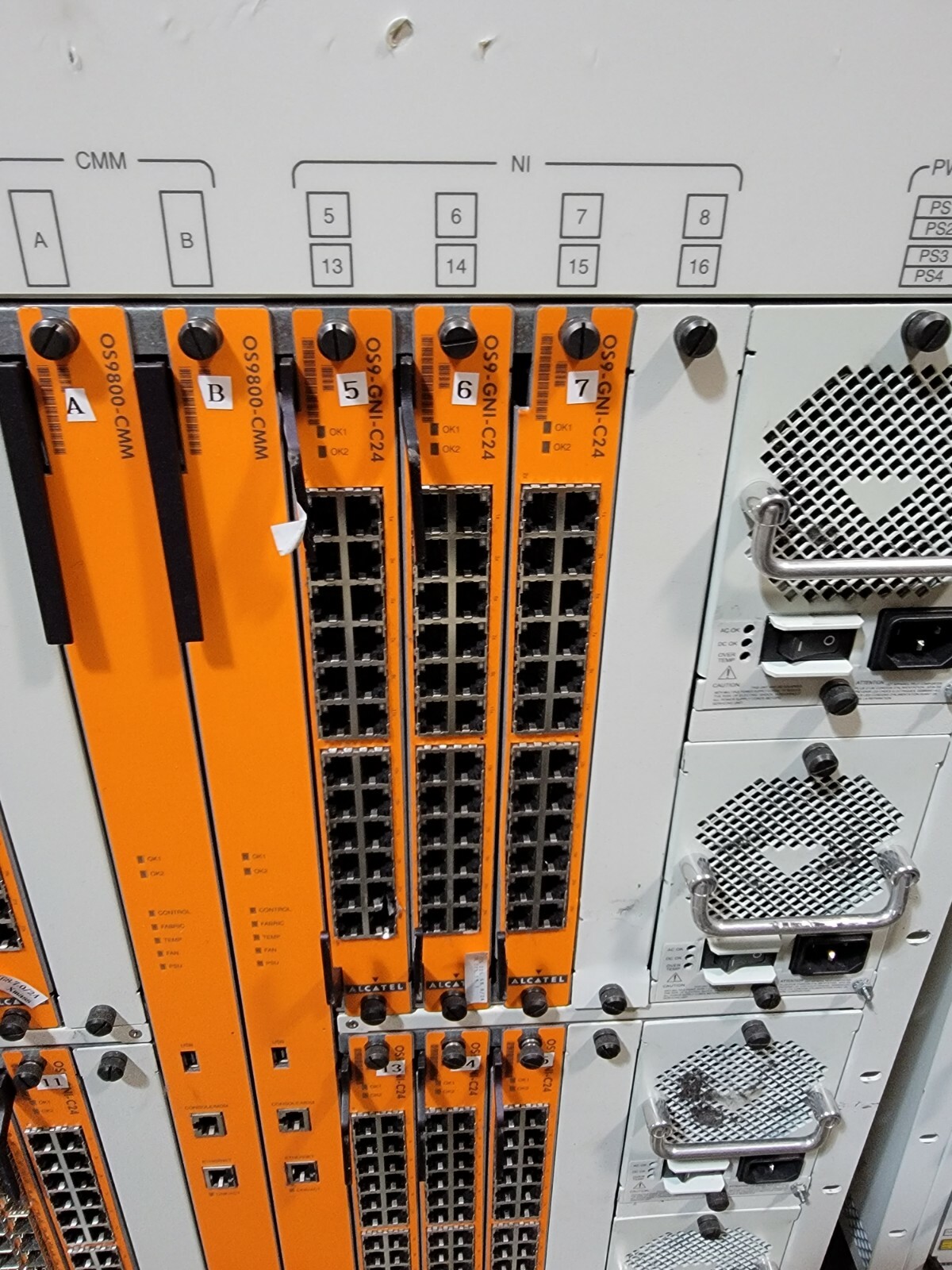 Alcatel Lucent Omniswitch OS9000 OS 9000 9800 9700 9600 24 Port GigE OS9-GNI-C24