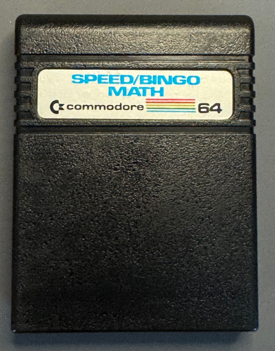 (VG-) Speed/Bingo Math Commodore 64 C64 Cart Tested Working Cleaned