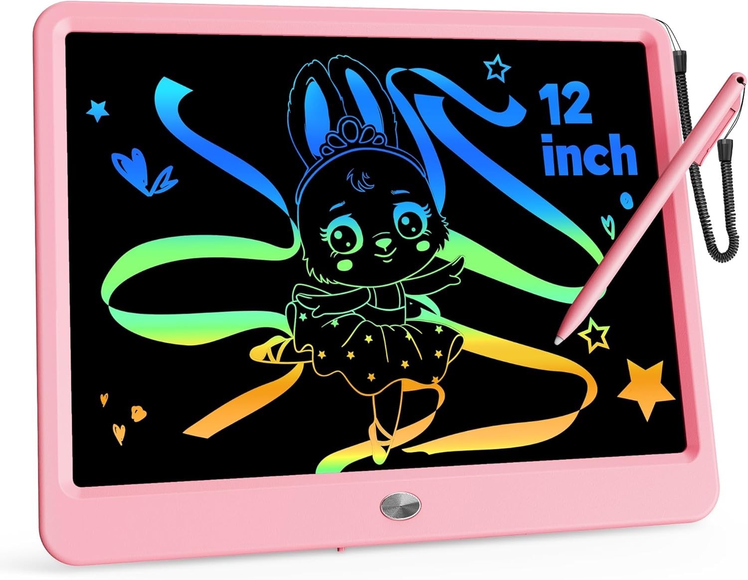 12 Inch LCD Writing Tablet with Anti-Lost Stylus, Erasable Doodle Board Color...